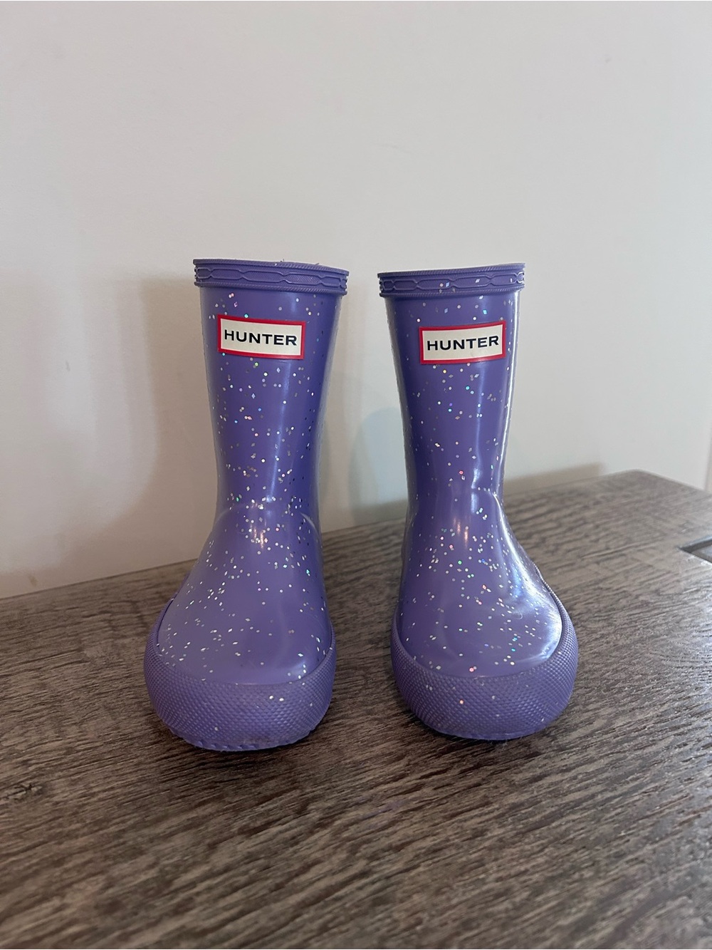 Hunter Kids Purple Glitter Rain Boots